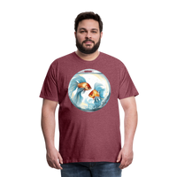 Thumbnail for Men's Mythical Pisces Premium T-Shirt - heather burgundy