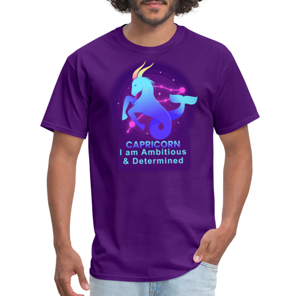 Men's Neon Capricorn Classic T-Shirt - purple