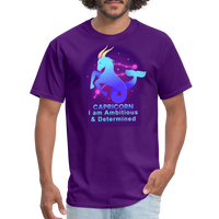 Thumbnail for Men's Neon Capricorn Classic T-Shirt - purple