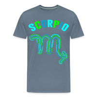 Thumbnail for Men's Power Words Scorpio Premium T-Shirt - steel blue