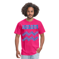 Thumbnail for Men's Power Words Aquarius Classic T-Shirt - fuchsia