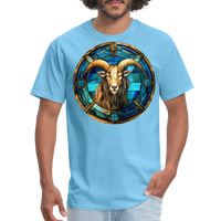 Thumbnail for Men's Mosaic Capricorn Classic T-Shirt - aquatic blue