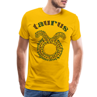 Thumbnail for Men's Power Words Taurus Premium T-Shirt - sun yellow