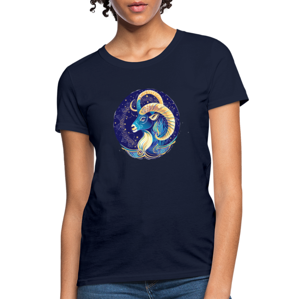 Women's Mythical Capricorn T-Shirt - navy