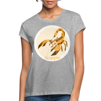 Thumbnail for Women's Mosaic Scorpio Relaxed Fit T-Shirt - heather gray