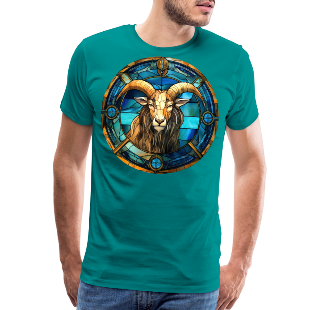 Men's Mosaic Capricorn Premium T-Shirt - teal