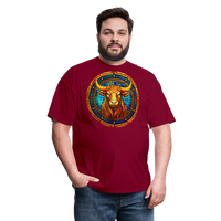 Thumbnail for Men's Mosaic Taurus Classic T-Shirt - burgundy