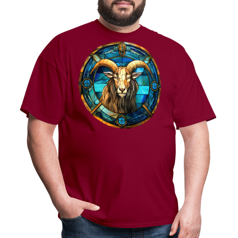 Men's Mosaic Capricorn Classic T-Shirt - burgundy