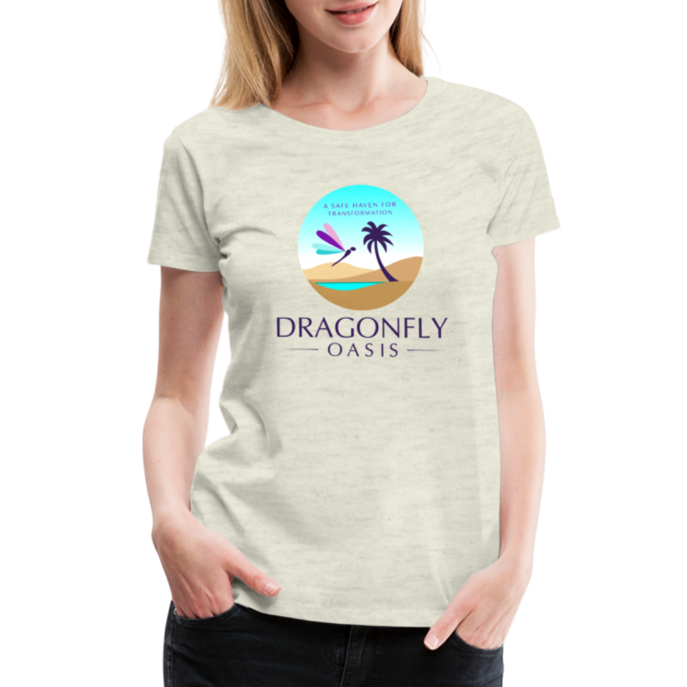 Women's Dragonfly Oasis V.1 Premium T-Shirt - heather oatmeal