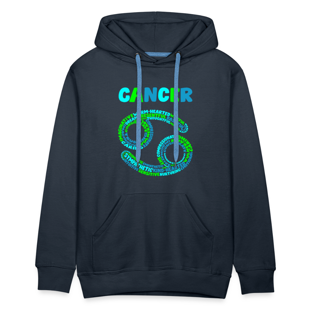 Men's Power Words Cancer Premium Hoodie - navy