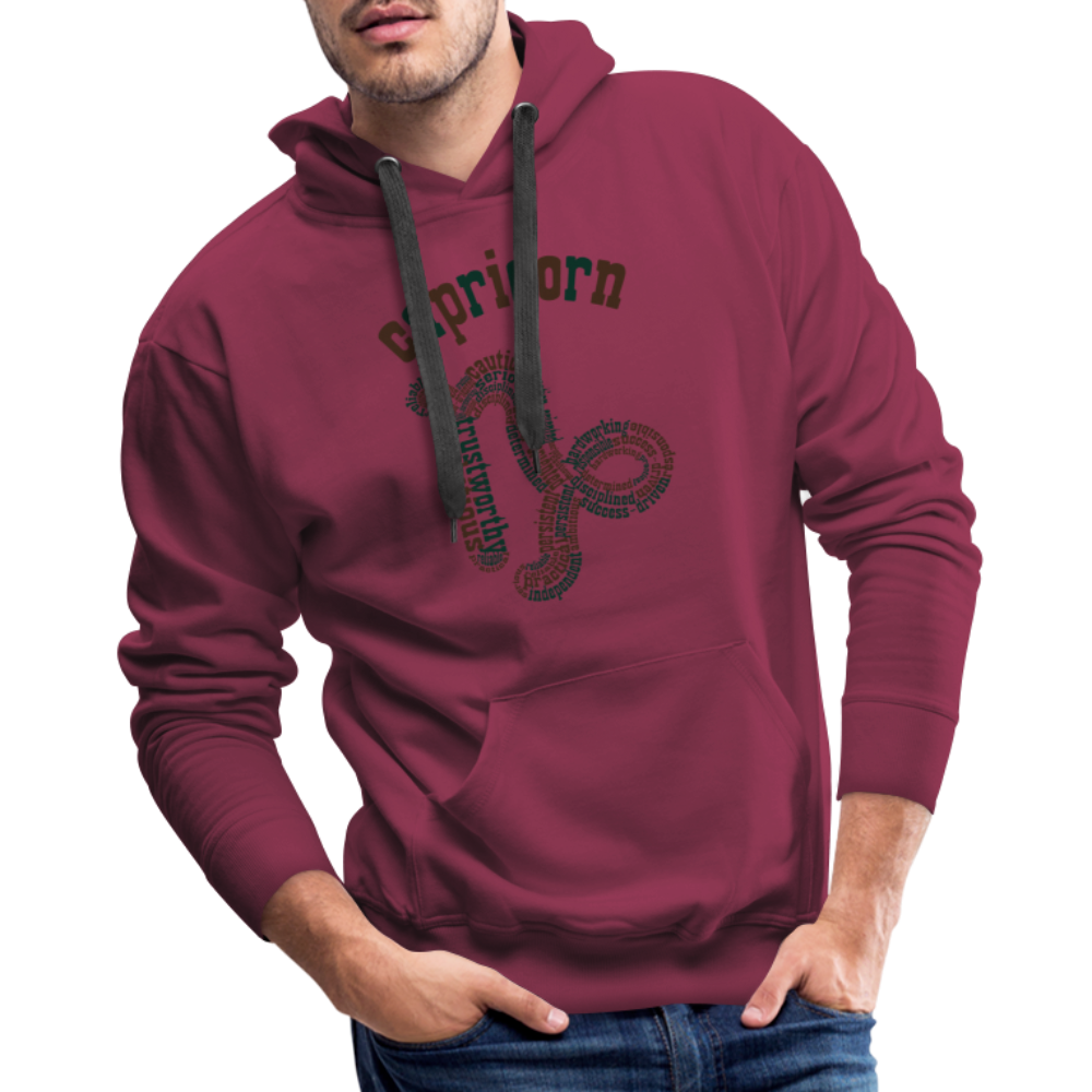 Men's Power Words Capricorn Premium Hoodie - burgundy