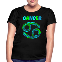 Thumbnail for Women's Power Words Cancer Relaxed Fit T-Shirt - black