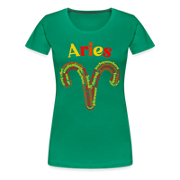 Thumbnail for Women's Power Words Aries Premium T-Shirt - kelly green