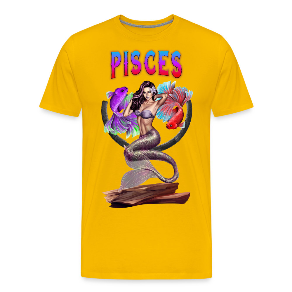 Men's Astral Pisces Premium T-Shirt - sun yellow