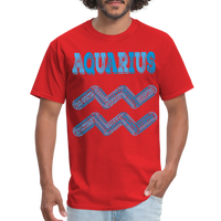 Thumbnail for Men's Power Words Aquarius Classic T-Shirt - red