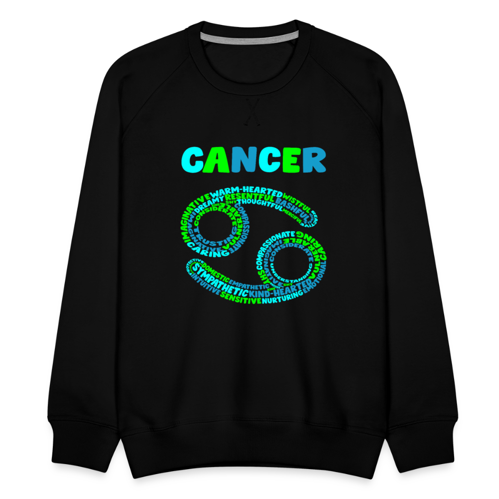 Men's Power Words Cancer Premium Sweatshirt - black