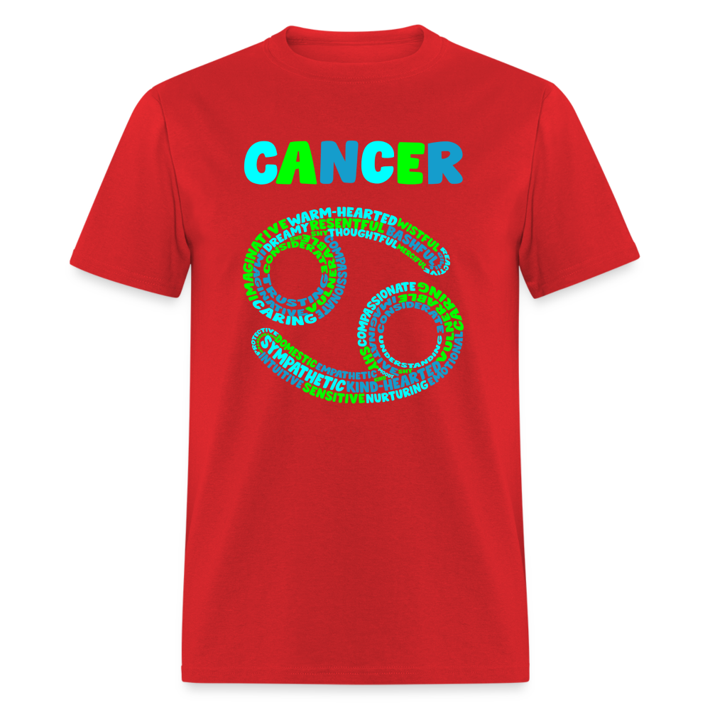 Men's Power Words Cancer Classic T-Shirt - red