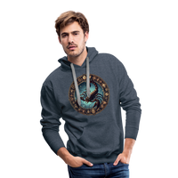 Thumbnail for Men’s Mythical Scorpio Premium Hoodie - heather denim