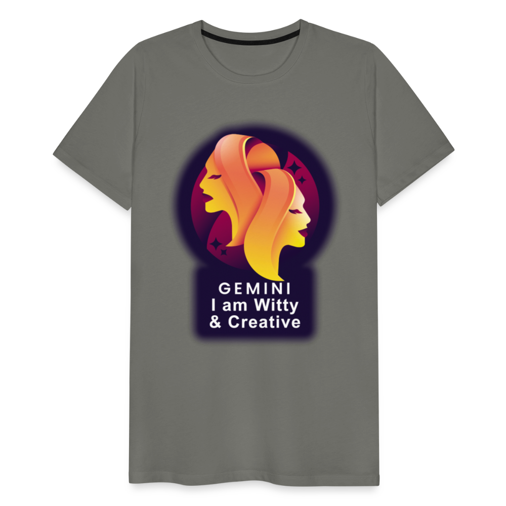 Men's Glow Gemini Premium T-Shirt - asphalt gray