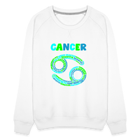 Thumbnail for Women's Power Words Cancer Premium Sweatshirt - white