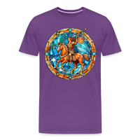 Thumbnail for Men's Mosaic Sagittarius Premium T-Shirt - purple