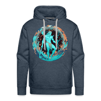 Thumbnail for Men’s Mythical Aquarius Premium Hoodie - heather denim