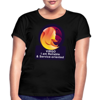 Thumbnail for Women's Glow Virgo Relaxed Fit T-Shirt - black