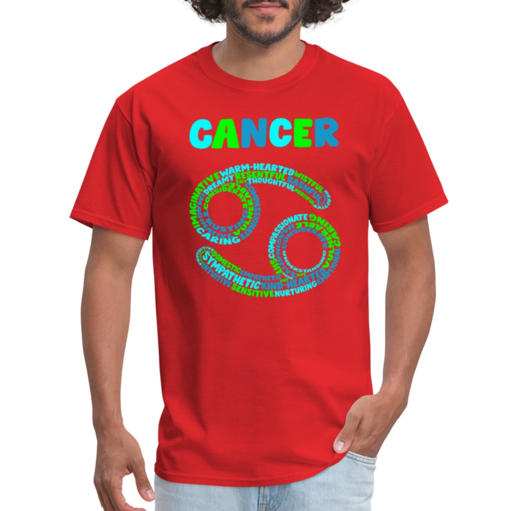 Men's Power Words Cancer Classic T-Shirt - red