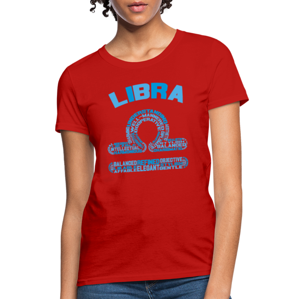 Women's Power Words Libra T-Shirt - red