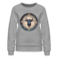 Thumbnail for Women’s Mythical Taurus Premium Sweatshirt - heather grey