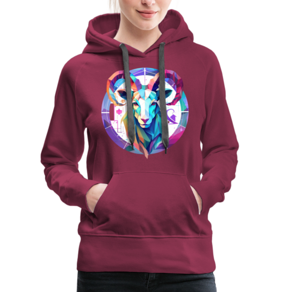 Women’s Mythical Aries Premium Hoodie - burgundy