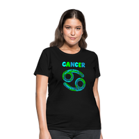 Thumbnail for Women's Power Words Cancer T-Shirt - black