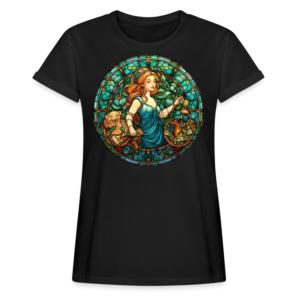 Women's Mosaic Virgo Relaxed Fit T-Shirt - black