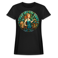 Thumbnail for Women's Mosaic Virgo Relaxed Fit T-Shirt - black