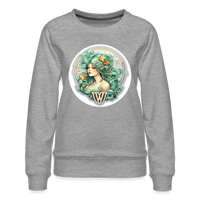 Thumbnail for Women’s Symbol Virgo Premium Sweatshirt - heather grey