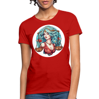 Thumbnail for Women's Symbol Libra T-Shirt - red