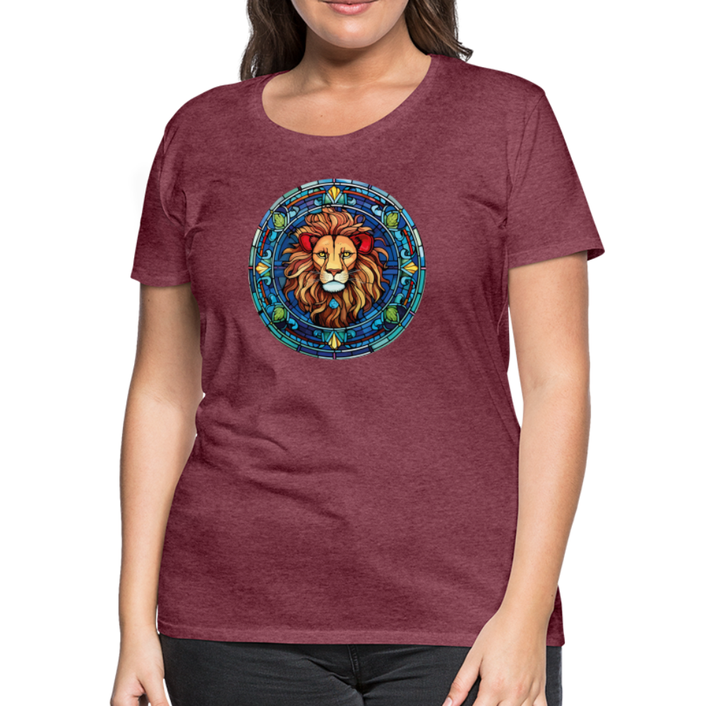 Women's Mosaic Leo Premium T-Shirt - heather burgundy