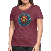 Thumbnail for Women's Mosaic Leo Premium T-Shirt - heather burgundy