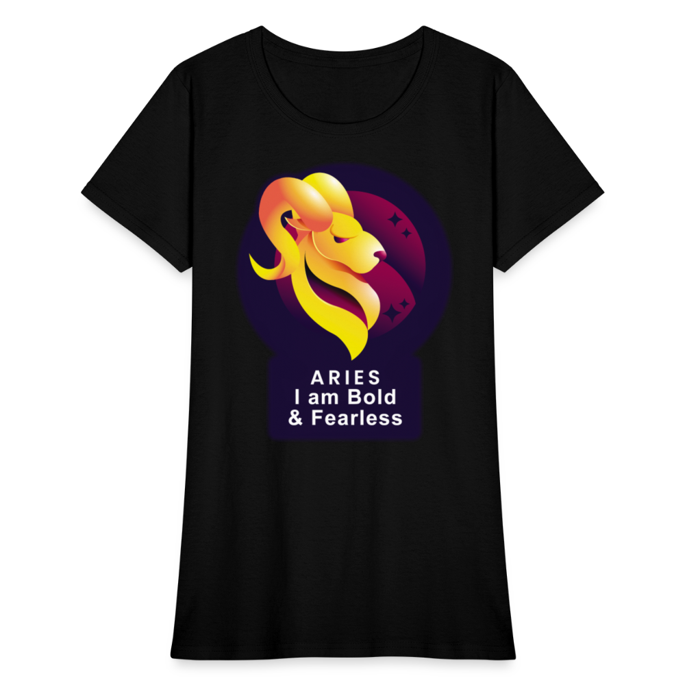 Women's Glow Aries T-Shirt - black