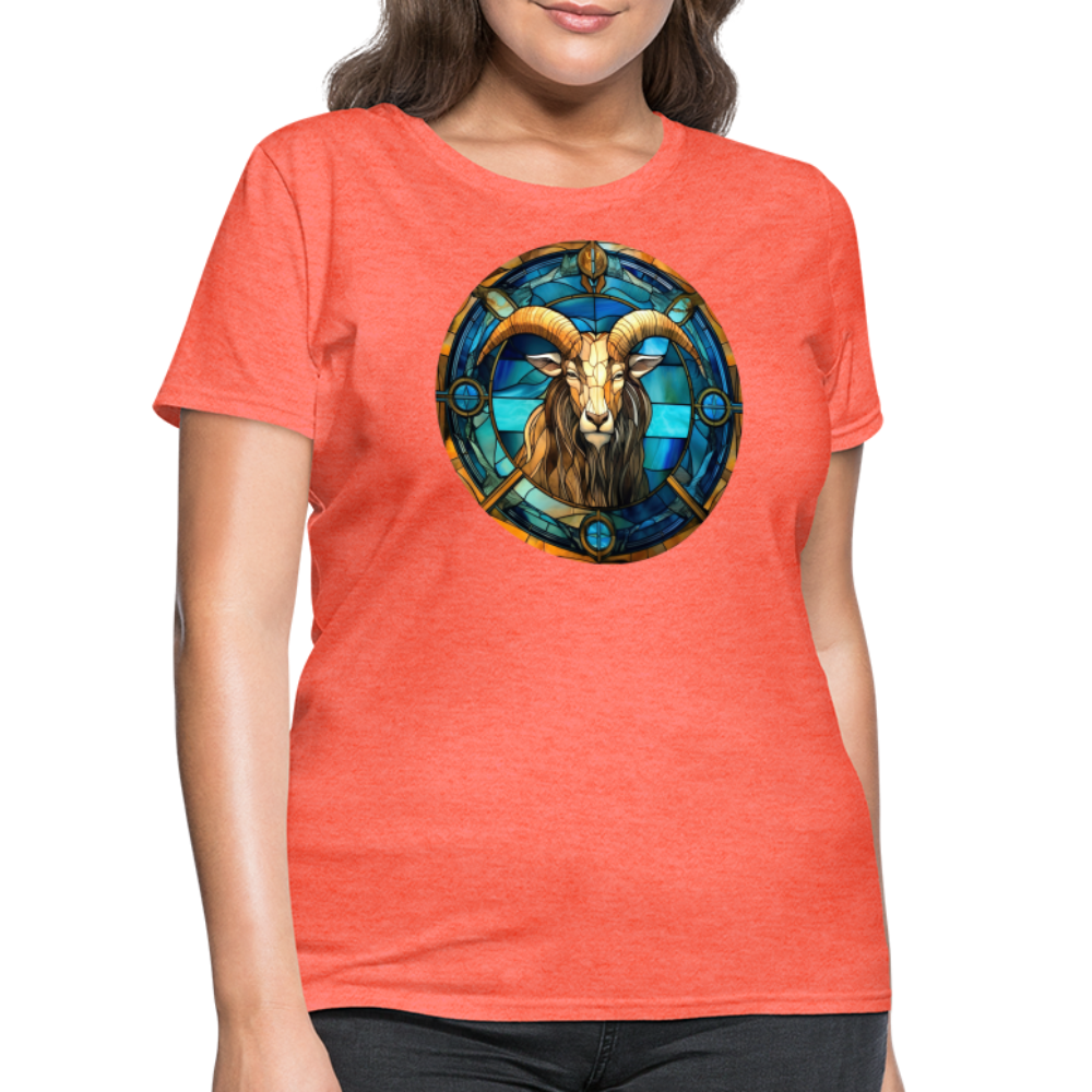 Women's Mosaic Capricorn T-Shirt - heather coral