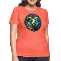 Thumbnail for Women's Mosaic Capricorn T-Shirt - heather coral