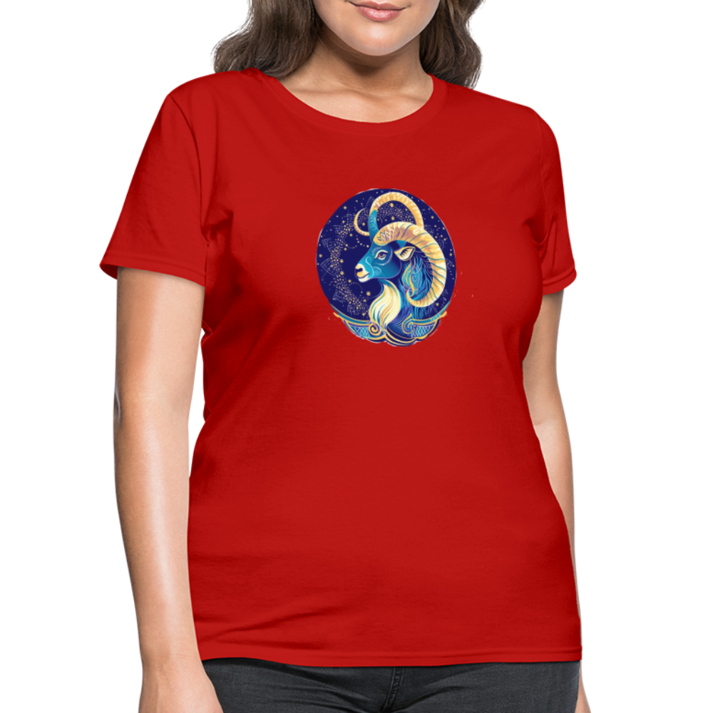 Women's Mythical Capricorn T-Shirt - red