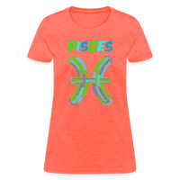 Thumbnail for Women's Power Words Pisces T-Shirt - heather coral