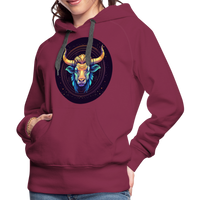 Thumbnail for Women’s Magic Taurus Premium Hoodie - burgundy