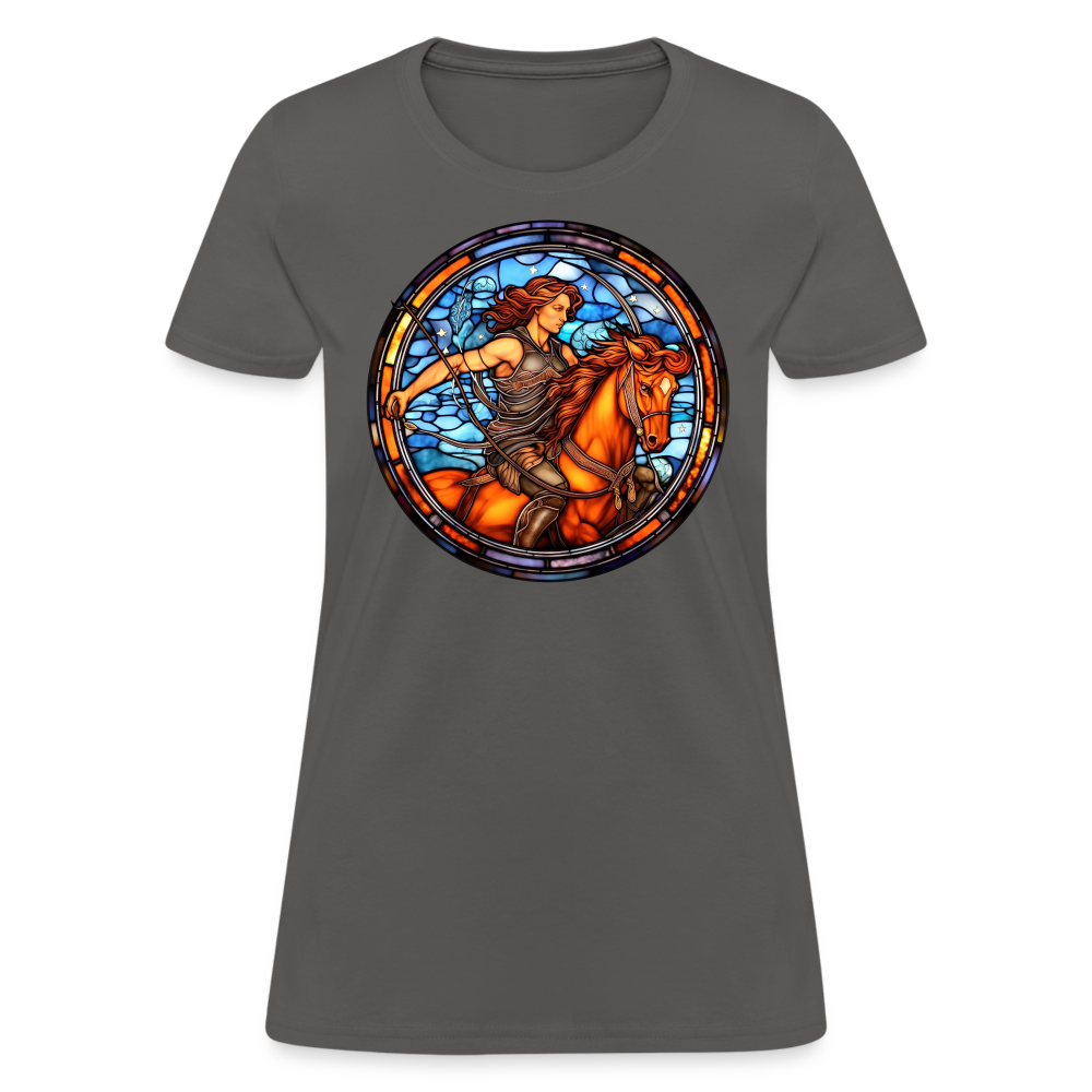 Women's Mosaic Sagittarius T-Shirt - charcoal