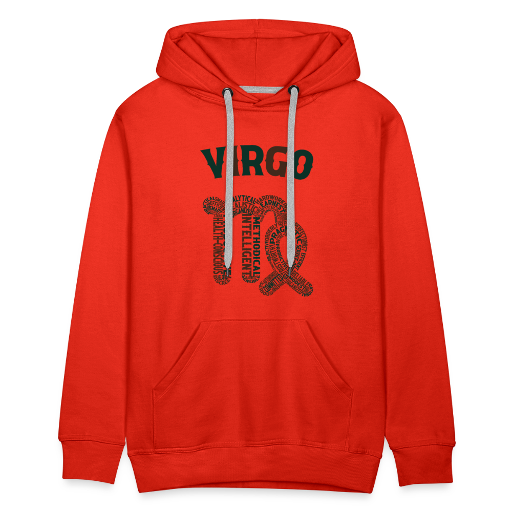 Men's Power Words Virgo Premium Hoodie - red