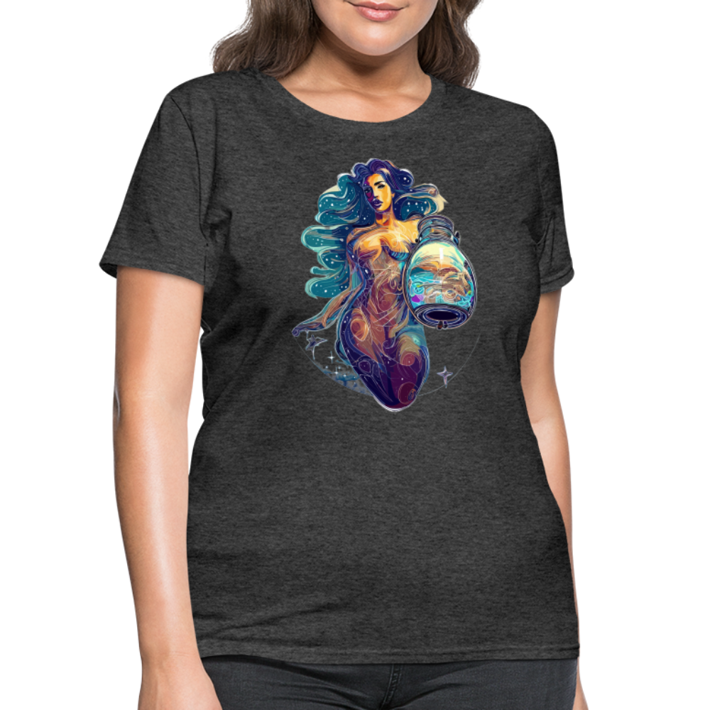 Women's Mythical Aquarius T-Shirt - heather black