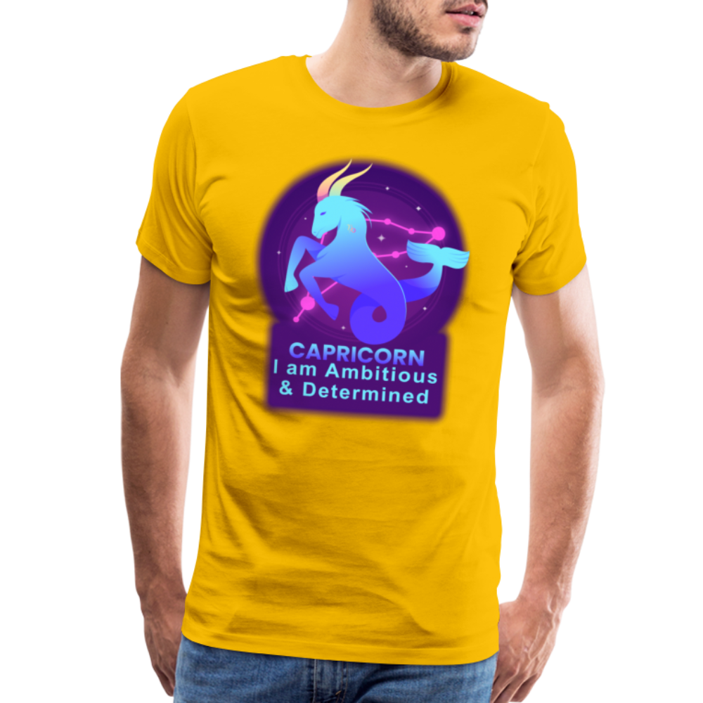 Men's Neon Capricorn Premium T-Shirt - sun yellow