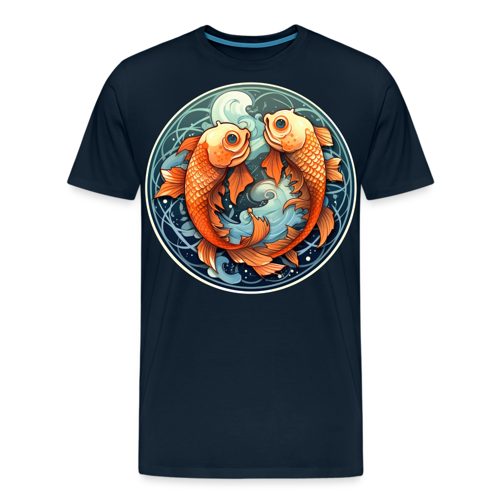 Men's Symbol Pisces Premium T-Shirt - deep navy