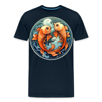 Thumbnail for Men's Symbol Pisces Premium T-Shirt - deep navy